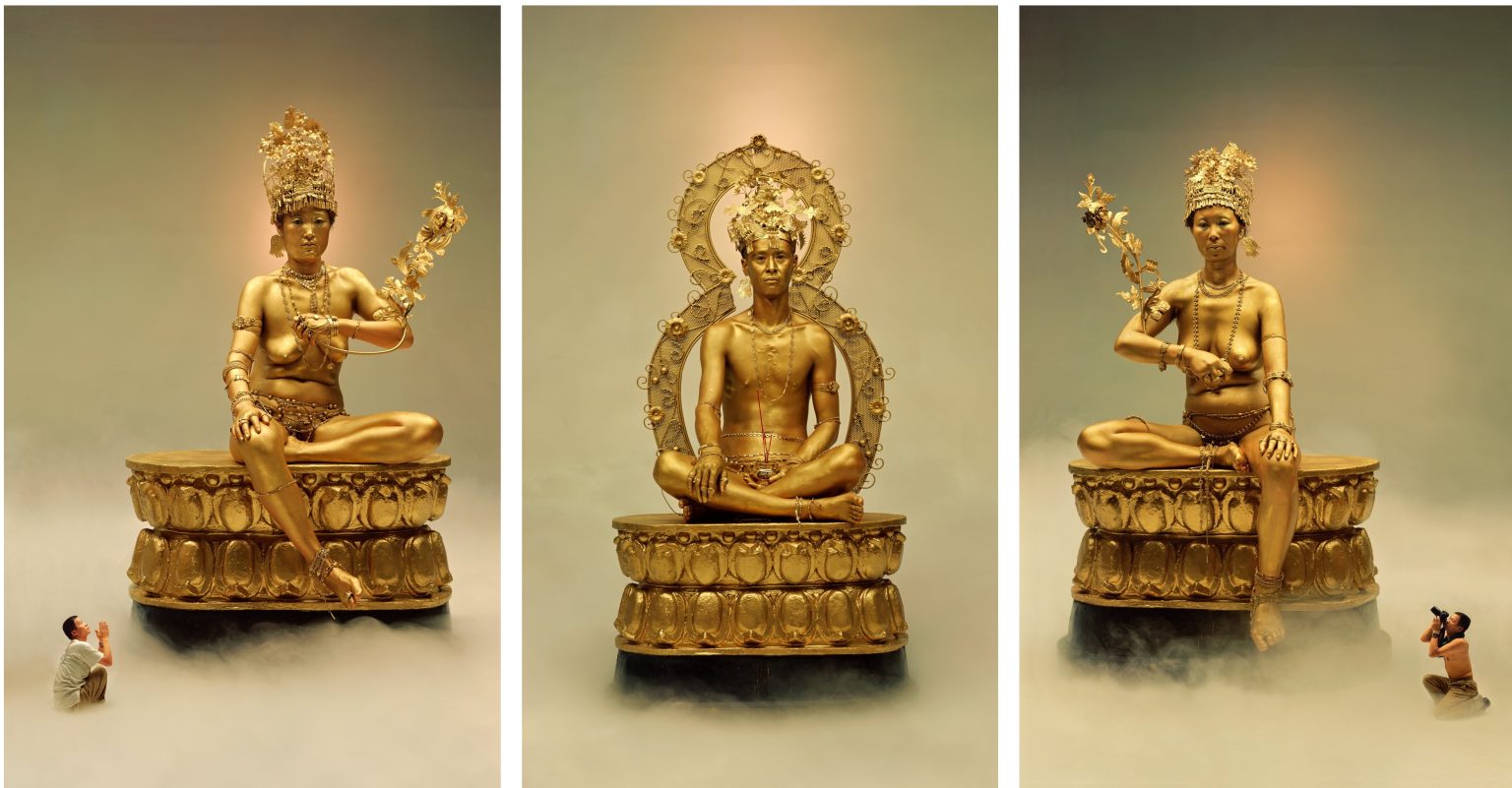 Wang Qingsong, Incarnation (Buddha Series 2), 2002