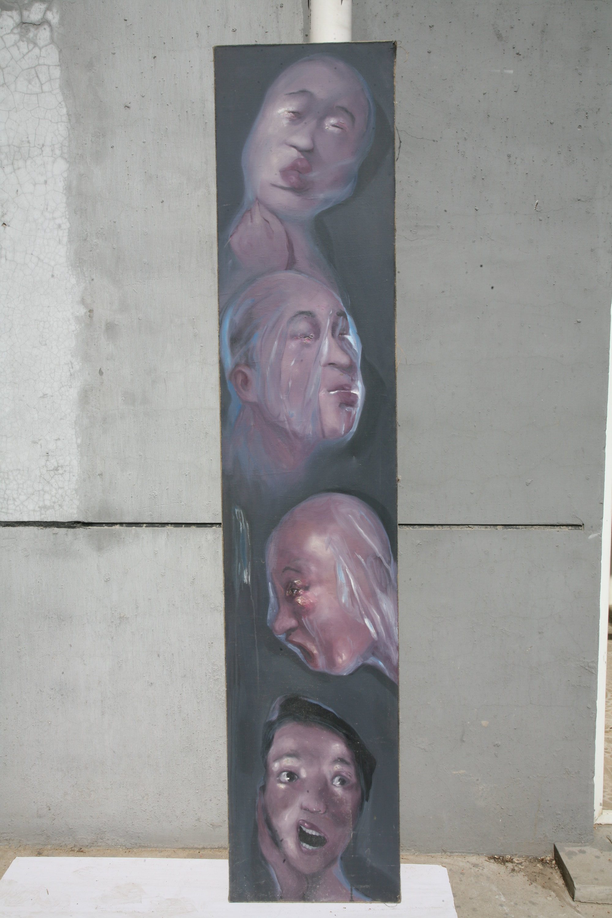 Dysphasia (4 heads) Series, oil on canvas, 1996