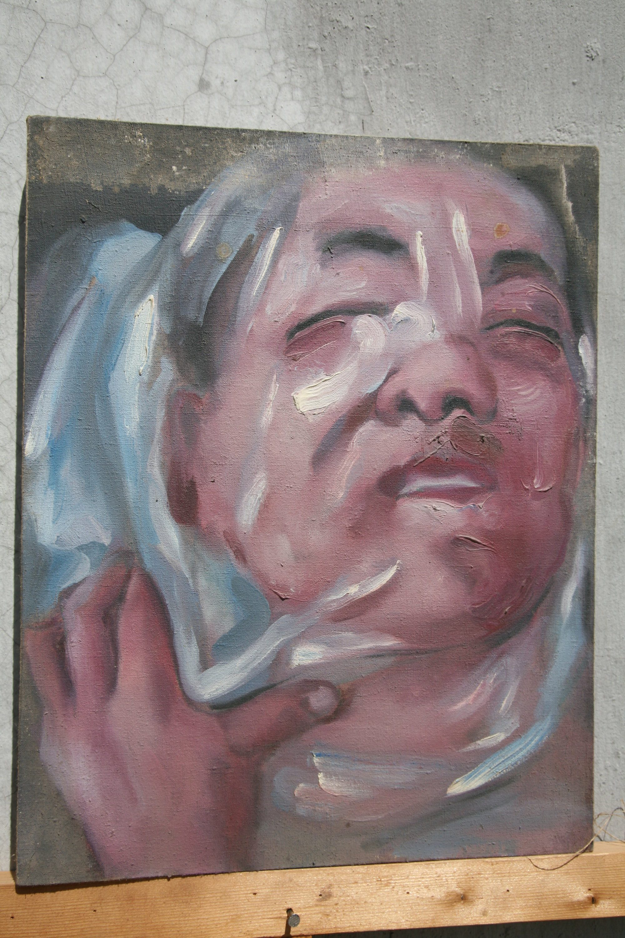 Dysphasia (head) Series No.8, 50x40cm, oil on canvas, 1996