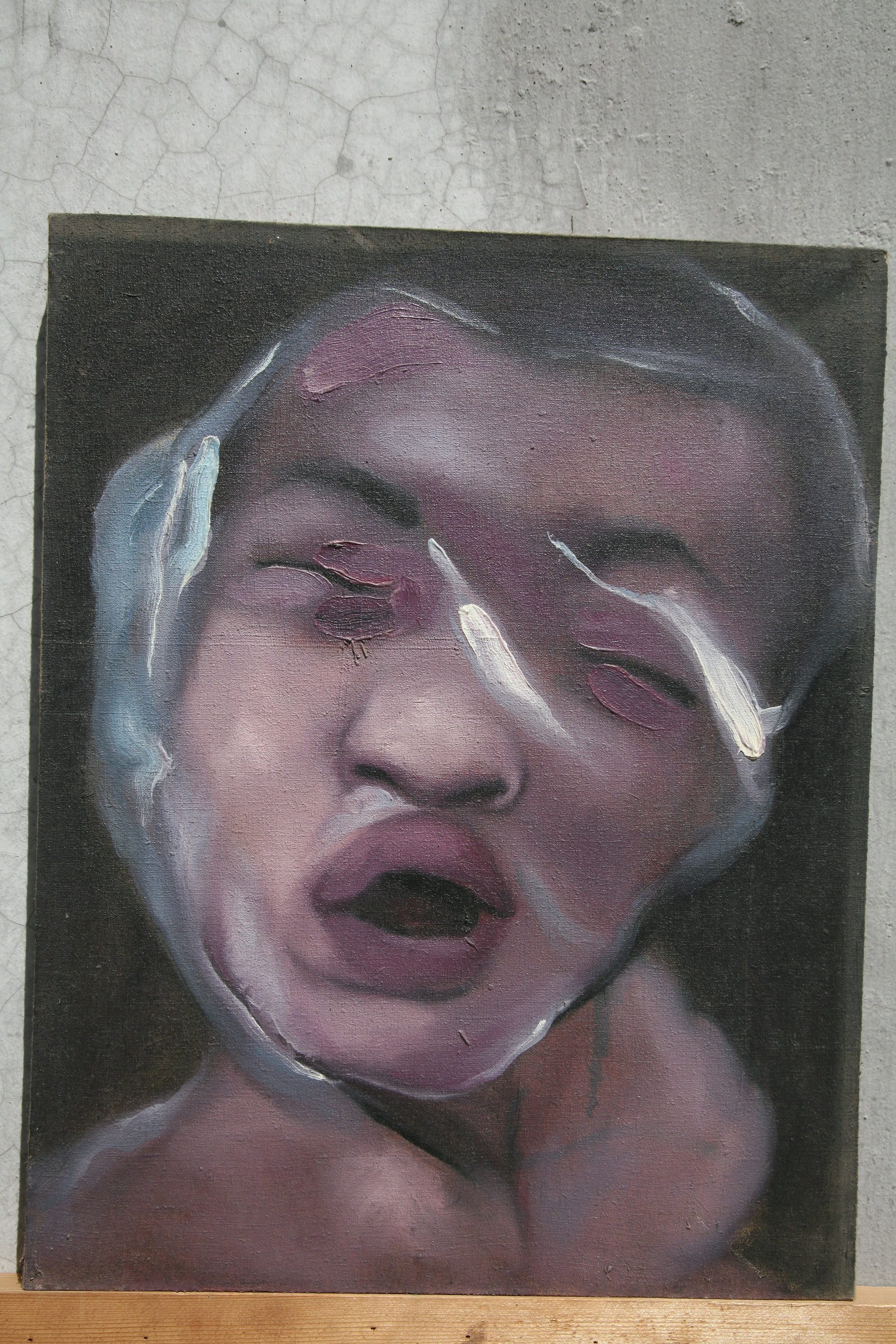 Dysphasia (head) series, 50x40cm, oil on canvas, 1996